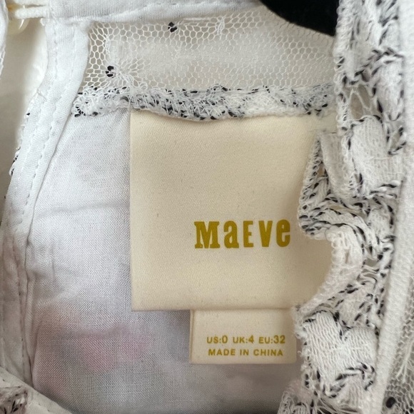 Anthropologie Maeve Macie lace embroidered beaded sleeveless top▪️size 0 - Picture 10 of 10